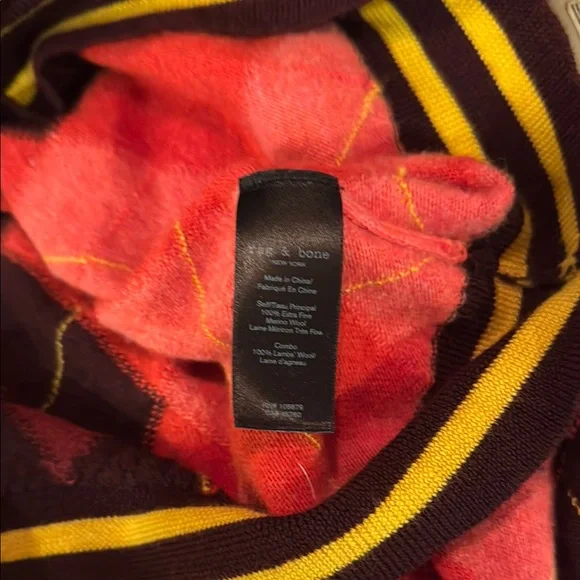 Rag & Bone Argyle Cropped Sweater - Picture 4 of 4